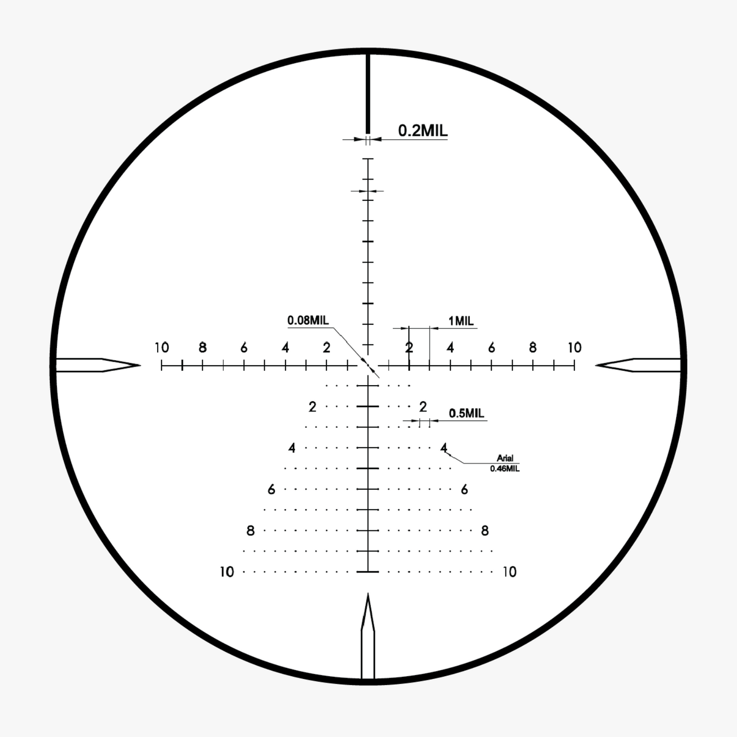 Akra Genesis 3-21x50 FFP MRAD Hunter Reticle