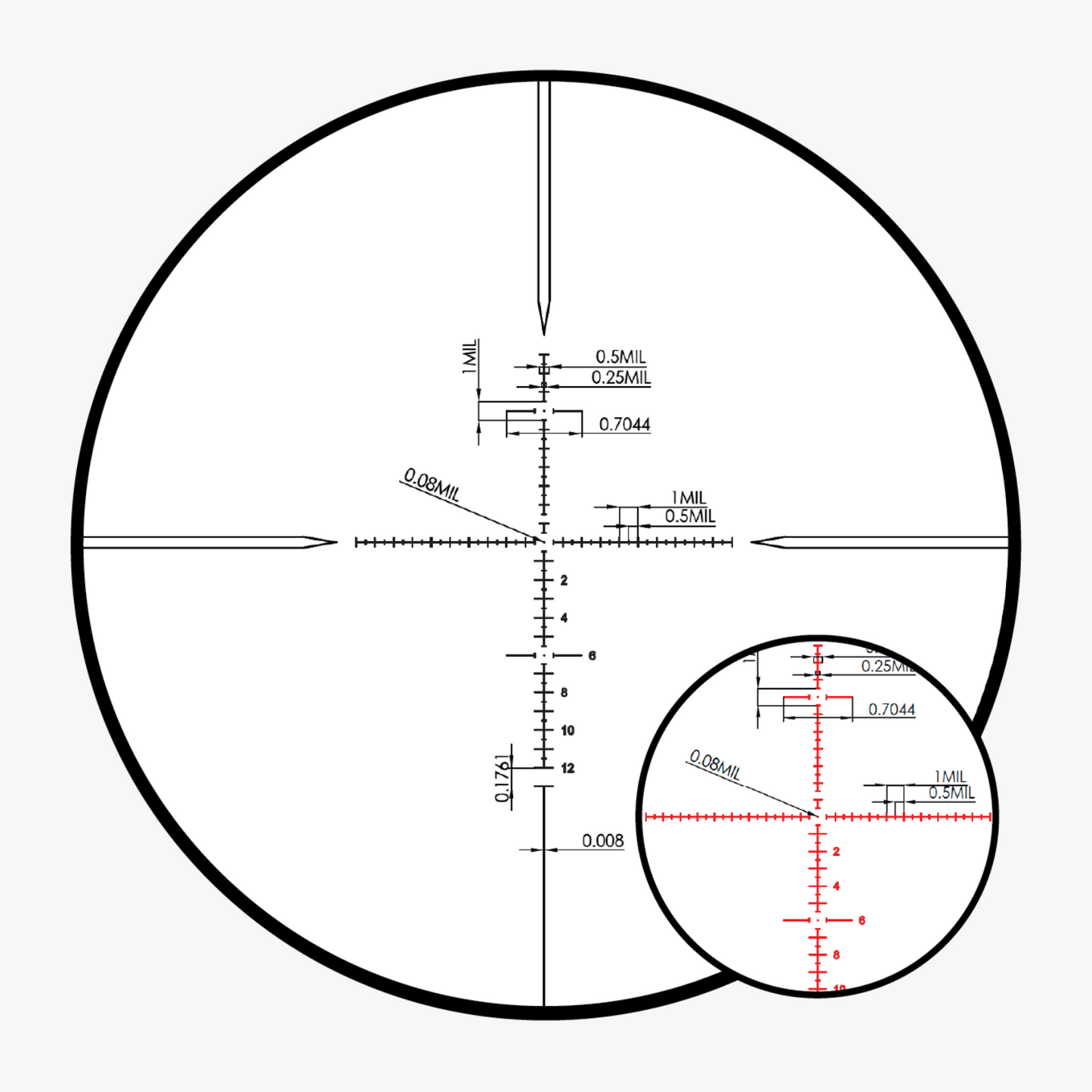Akra Genesis 4-16x44 FFP MRAD Reticle