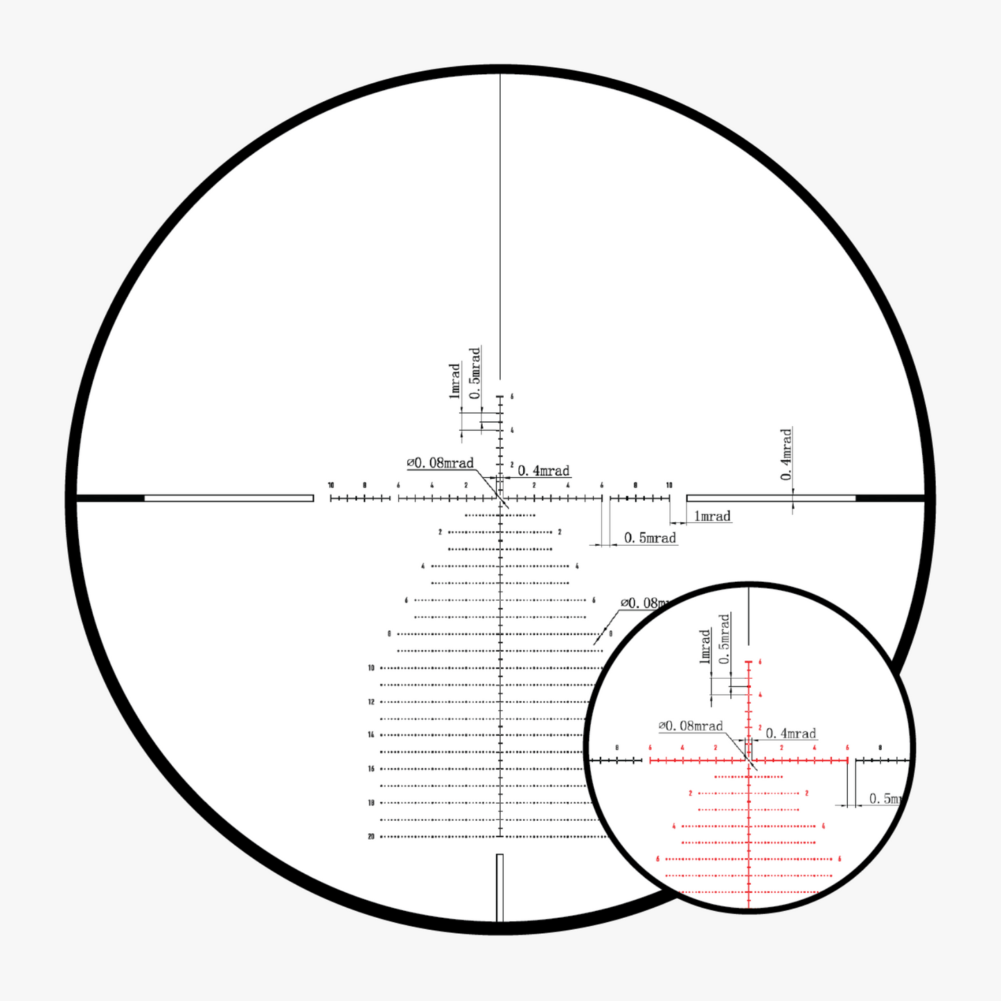 Akra Legacy 5-30x56 FFP MRAD Reticle