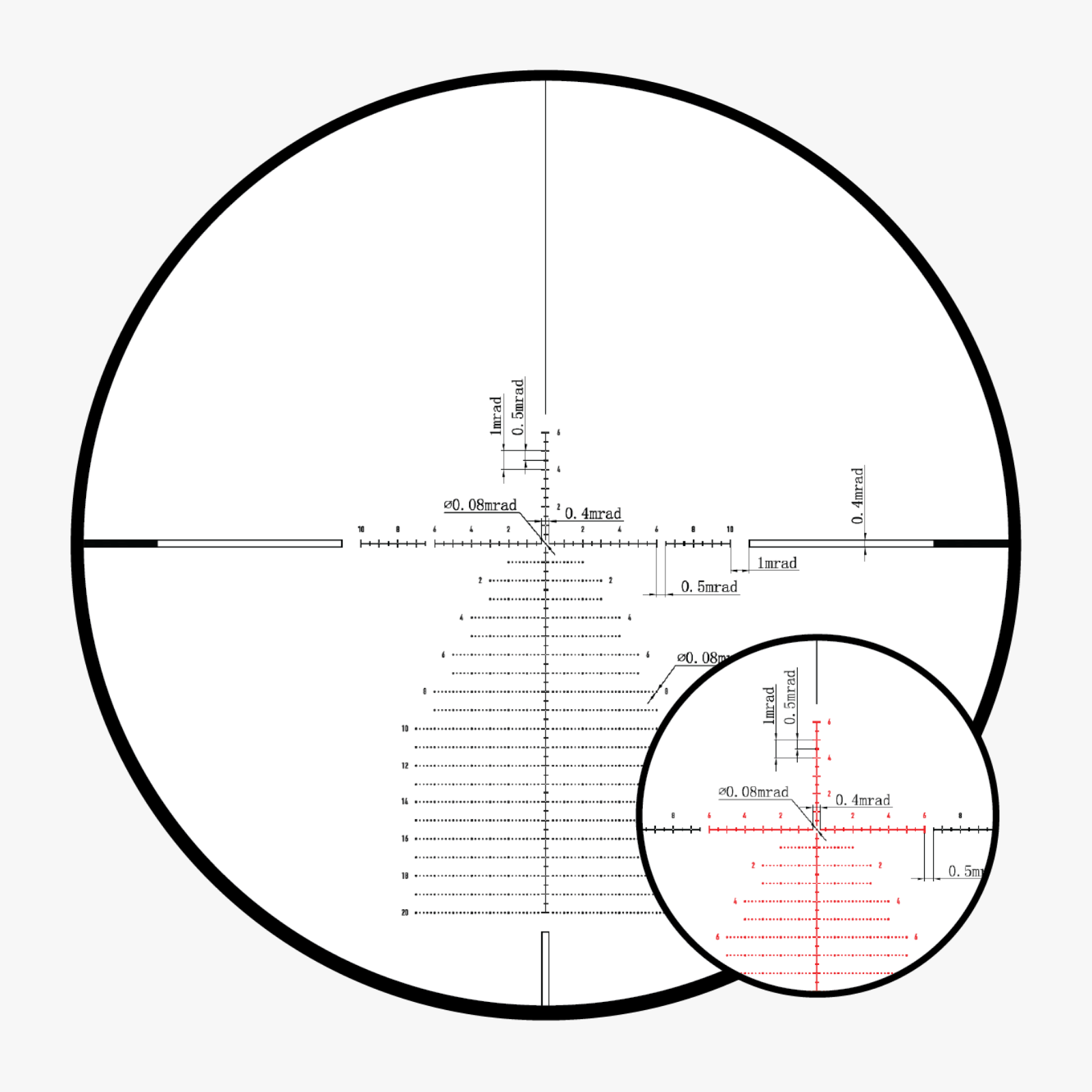 Akra Legacy 5-30x56 FFP MRAD Reticle