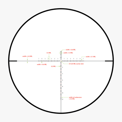 Akra Oryx 6-36x56 FFP MRAD Reticle